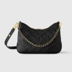Louis Vuitton LV Women Boulogne PM Embossed Grained Cowhide Leather-Black M12930
