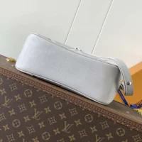 Louis Vuitton LV Women Boulogne PM Embossed Grained Cowhide Leather-Gray (10)