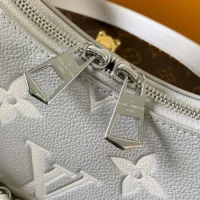 Louis Vuitton LV Women Boulogne PM Embossed Grained Cowhide Leather-Gray (10)