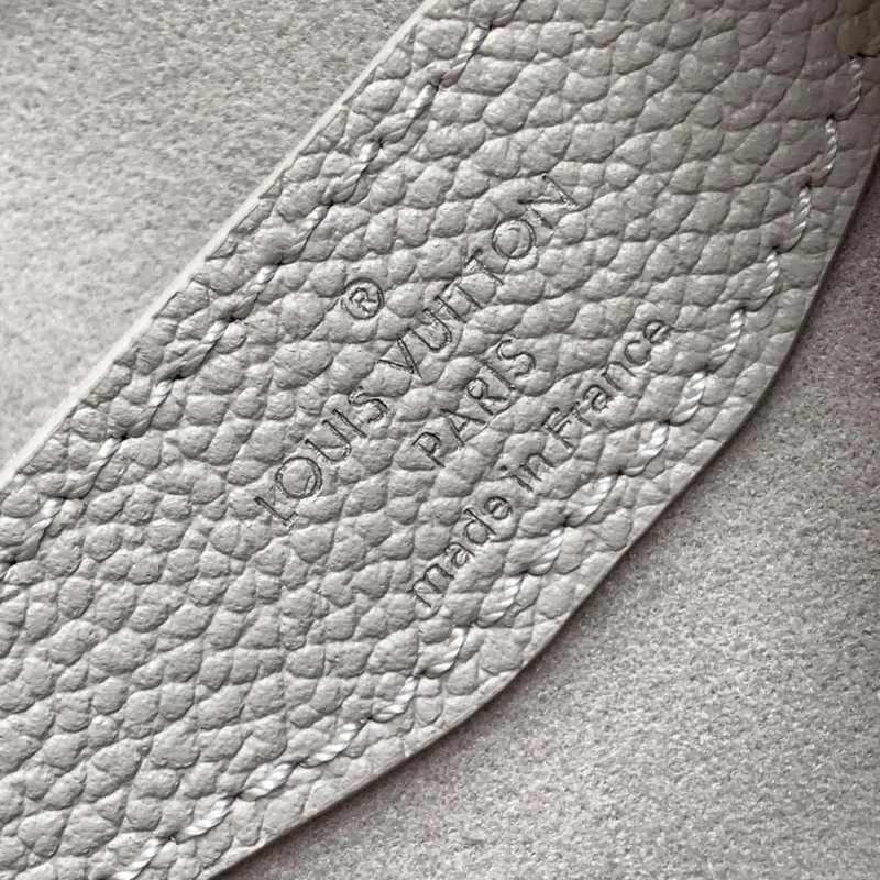 Louis Vuitton LV Women Boulogne PM Embossed Grained Cowhide Leather-Gray