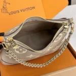 Louis Vuitton LV Women Boulogne PM Embossed Grained Cowhide Leather-Gray M13224