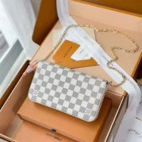 Louis Vuitton LV Women Felicie Pochette Damier Azur Canvas N40491 (1)