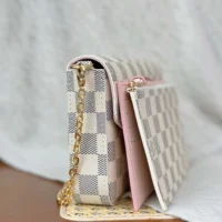 Louis Vuitton LV Women Felicie Pochette Damier Azur Canvas N40491 (1)