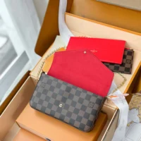 Louis Vuitton LV Women Felicie Pochette Damier Ebene Canvas N40492 (1)