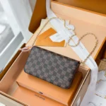 Louis Vuitton LV Women Felicie Pochette Damier Ebene Canvas N40492