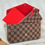Louis Vuitton LV Women Felicie Pochette Damier Ebene Canvas N40492
