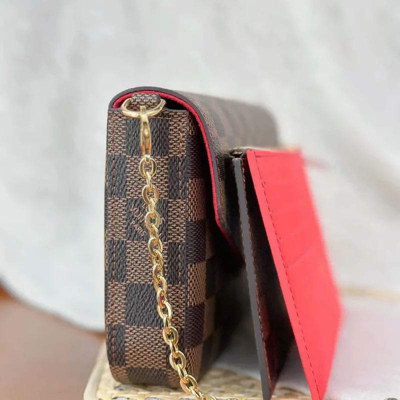Louis Vuitton LV Women Felicie Pochette Damier Ebene Canvas N40492