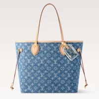 Louis Vuitton LV Women Neverfull MM Monogram Denim M13192 (1)