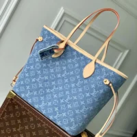 Louis Vuitton LV Women Neverfull MM Monogram Denim M13192 (1)