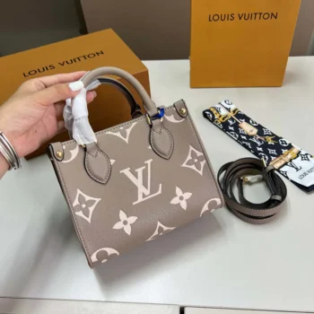 Louis Vuitton LV Women Onthego BB Bicolor Monogram Empreinte Leather M47054