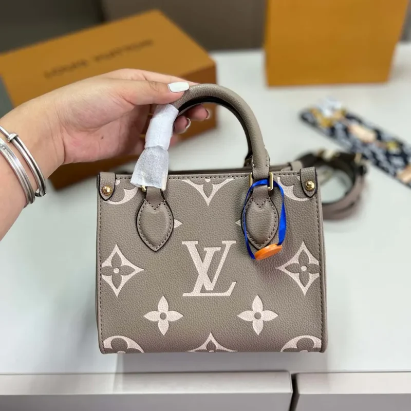 Louis Vuitton LV Women Onthego BB Bicolor Monogram Empreinte Leather M47054
