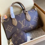 Borsa Louis Vuitton LV da donna Onthego East West Chain Monogram Reverse Canvas M14236