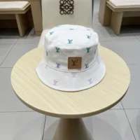 Louis Vuitton Unisex LV Blason Shading Denim Reversible Bucket Hat M7978M (2)