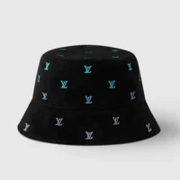 Louis Vuitton Unisex LV Blason Shading Denim Reversible Bucket Hat M7978M (2)