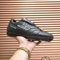Louis Vuitton Unisex LV Footprint Soccer Sneaker-Black 1AHAI1 (1)
