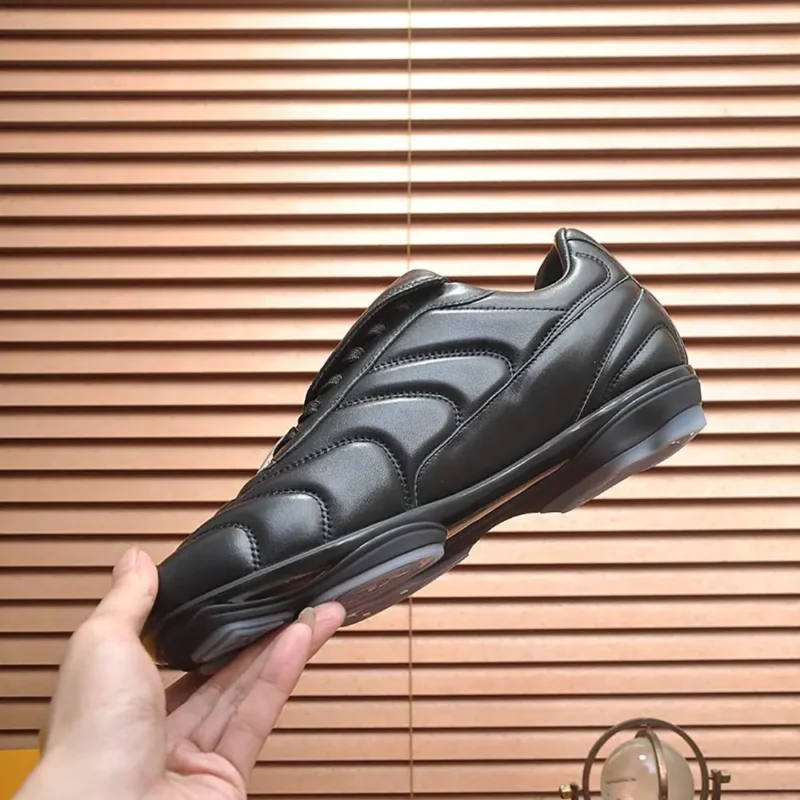 Louis Vuitton Unisex LV Footprint Soccer Sneaker-Black 1AHAI1