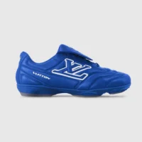Louis Vuitton Unisex LV Footprint Soccer Sneaker-Blue 1AHDP8