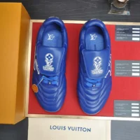 Louis Vuitton Unisex LV Footprint Soccer Sneaker-Blue 1AHDP8 (1)
