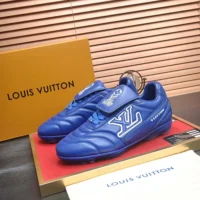 Louis Vuitton Unisex LV Footprint Soccer Sneaker-Blue 1AHDP8 (1)