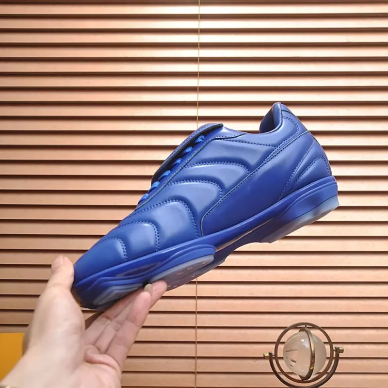 Louis Vuitton Unisex LV Footprint Soccer Sneaker-Blue 1AHDP8