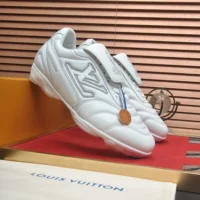 Louis Vuitton Unisex LV Footprint Soccer Sneaker-White 1AHDOA (1)