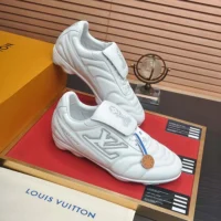 Louis Vuitton Unisex LV Footprint Soccer Sneaker-White 1AHDOA (1)