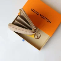 Louis Vuitton Unisex Zippy Wallet Monogram-embossed Lambskin-Taupe Brown (2)