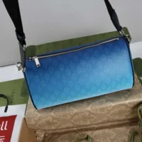 Gucci Unisex Chroma Small Cylinder Bag-Dark Blue 839325
