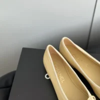 Chanel Women Ballerinas in Lambskin & Patent Calfskin-Sandy (5)