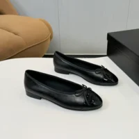 Chanel Women Ballet Flats Patent Calfskin-Black (4)
