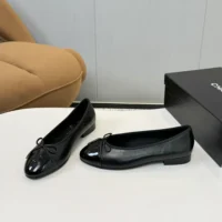 Chanel Women Ballet Flats Patent Calfskin-Black (4)