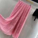 Dior Women Dioriviera Mid-Length Flared Skirt Cherry Blossom Pink 541J75B898