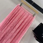 Dior Women Dioriviera Mid-Length Flared Skirt Cherry Blossom Pink 541J75B898