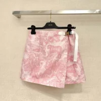 Dior Women Dioriviera Skort White Jacquard Technical Taffeta 447P15A2826 (1)