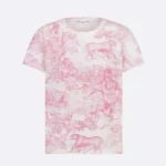 Dior Women Dioriviera T-Shirt White Cotton and Linen Jersey 443T09A4498