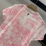 Dior Women Dioriviera T-Shirt White Cotton and Linen Jersey 443T09A4498