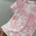 Dior Women Dioriviera T-Shirt White Cotton and Linen Jersey 443T09A4498