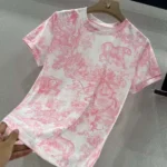 Dior Women Dioriviera T-Shirt White Cotton and Linen Jersey 443T09A4498