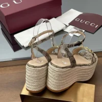 Gucci GG Women’s Espadrille with Horsebit-Dark Brown 816692H63209744 (1)