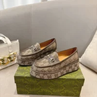 Gucci GG Women’s Horsebit Wedge Loafer 794316FADC1 (1)