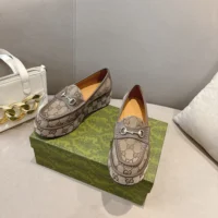 Gucci GG Women’s Horsebit Wedge Loafer 794316FADC1 (1)