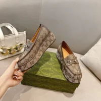 Gucci GG Women’s Horsebit Wedge Loafer 794316FADC1 (1)
