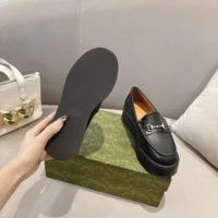 Gucci GG Women’s Horsebit Wedge Loafer-Black ‎794317AADO0 (1)