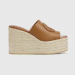 Gucci GG Women's Interlocking G Sandal-Brown 817212AP0B0