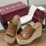 Gucci GG Women's Interlocking G Sandal-Brown 817212AP0B0