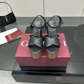 Gucci GG Women's Platform Sandal-Black 835313BKO00