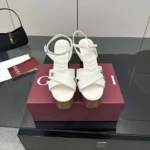 Gucci GG Women's Platform Sandal-White 835313BKO00