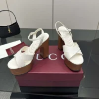 Gucci GG Women’s Platform Sandal-White 835313BKO00 (1)