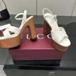 Gucci GG Women's Platform Sandal-White 835313BKO00