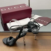 Gucci GG Women’s Slingback Sandal-Black 812999BNC001000 (1)